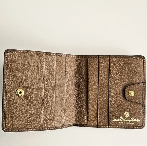 Gucci GG Supreme Coated Canvas & Leather Bifold Mens Wallet